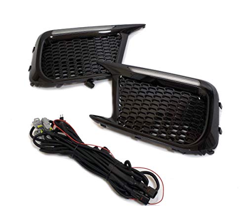 WRX STI/S4 D型フォグカバー　シーケンシャルウインカー デイライト社外 スバル WRX STI S4 後期用 デイライト シーケンシャル